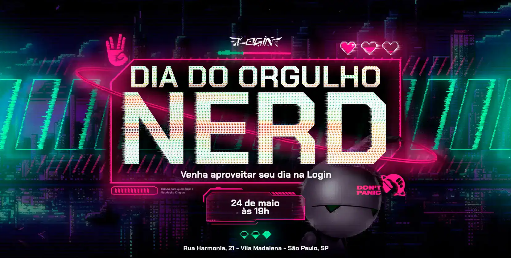 🤓 ☝️ FESTA DIA DO ORGULHO NERD 24-05