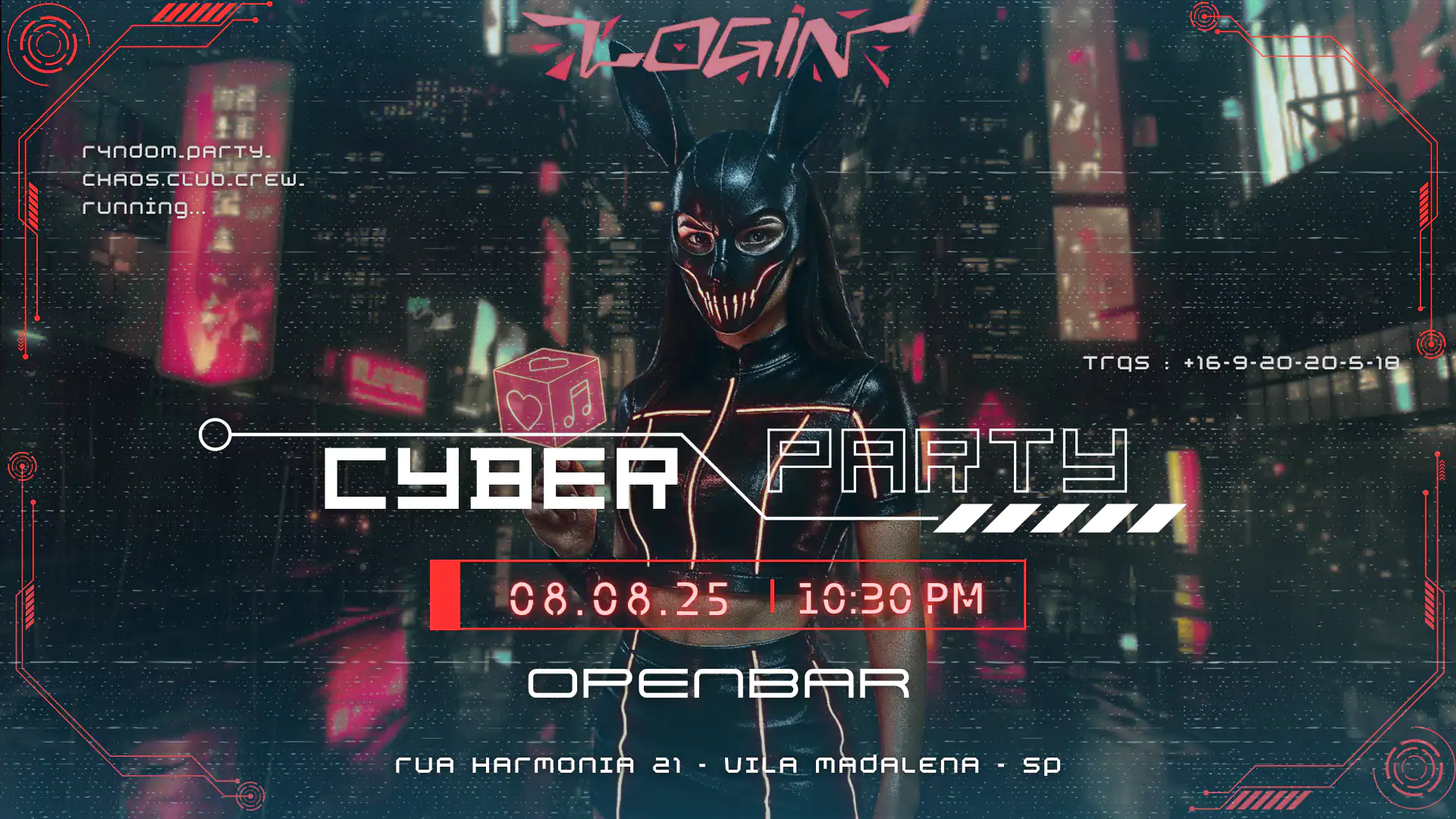 🤖 CYBER PARTY - OPEN BAR NA LOGIN