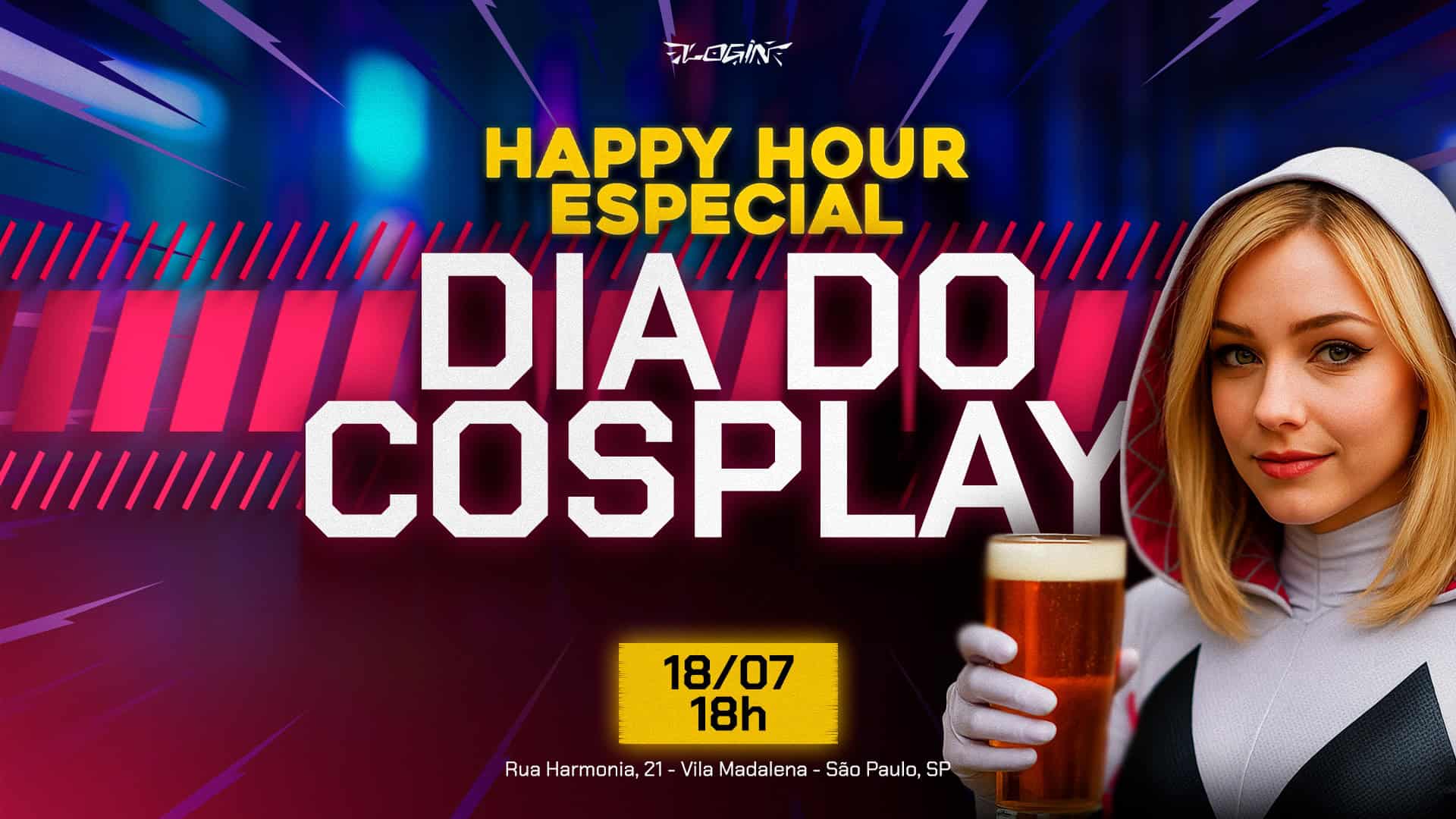 🧙♀️ Happy Login Hour – Dia do Cosplay