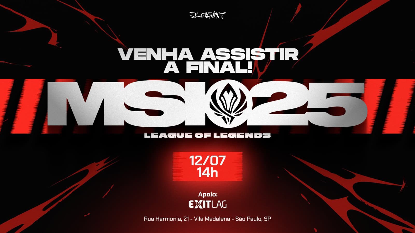 🏆 Watch Party MSI + Login Arena de LoL - By ExitLag